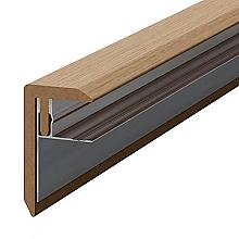 F-profiel (WPC + Aluminium), lengte 3600mm, Maple