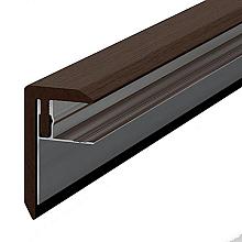 F-profiel (WPC + Aluminium), lengte 3600mm, Walnut