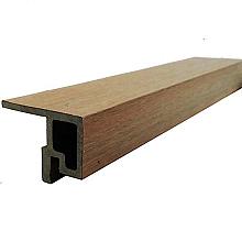 AC10 F-profiel (WPC+alumium) - Teak, lengte 3600mm
