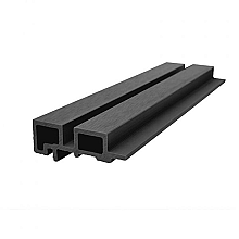 Rhombus AC20 hoekprofiel - Basalt, lengte 3600mm