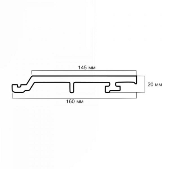 Rabat 3D Vintage 150x20x3000mm- Antraciet