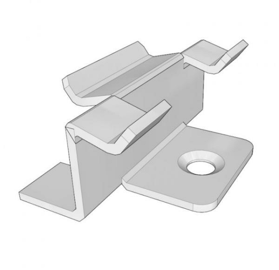 WoodMart RVS montageclip Rabat - Box 300 stuks (Patent processed)
